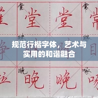 规范行楷字体，艺术与实用的和谐融合