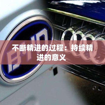 不断精进的过程：持续精进的意义 