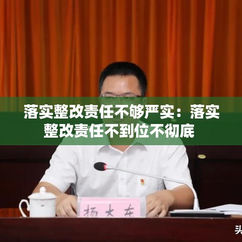 落实整改责任不够严实：落实整改责任不到位不彻底 