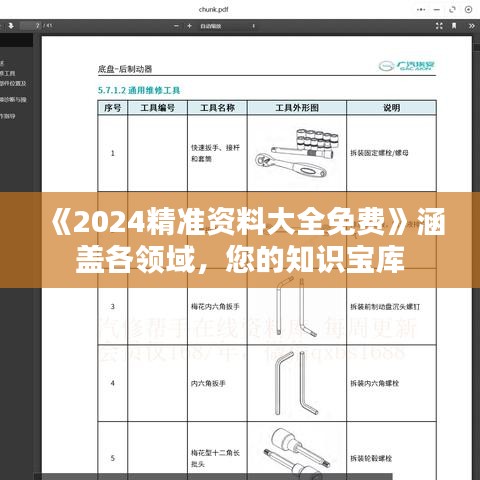 《2024精准资料大全免费》涵盖各领域，您的知识宝库