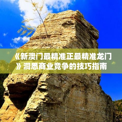 《新澳门最精准正最精准龙门》洞悉商业竞争的技巧指南