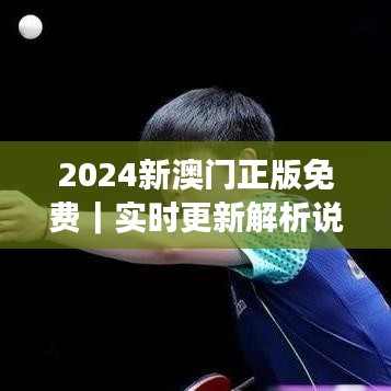 2024新澳门正版免费｜实时更新解析说明