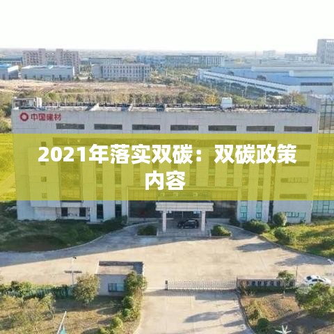 2021年落实双碳：双碳政策内容 