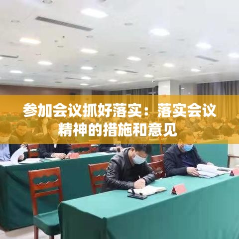 参加会议抓好落实：落实会议精神的措施和意见 