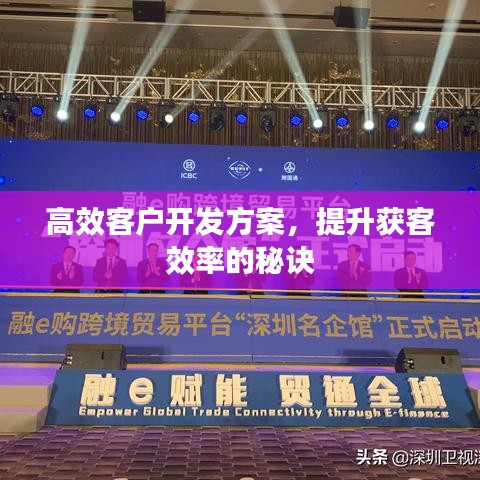 高效客户开发方案，提升获客效率的秘诀