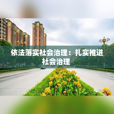 依法落实社会治理：扎实推进社会治理 