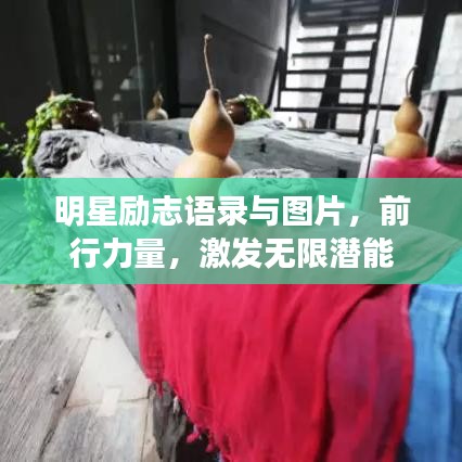 明星励志语录与图片，前行力量，激发无限潜能