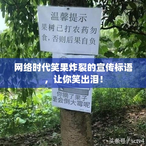 网络时代笑果炸裂的宣传标语，让你笑出泪！