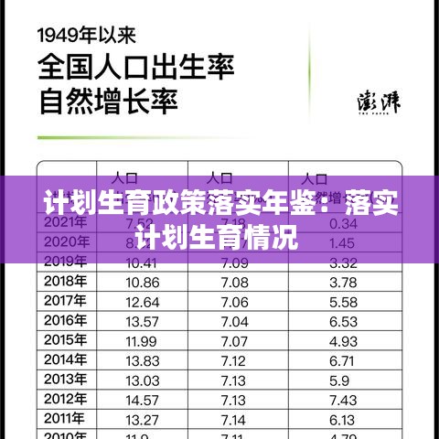 计划生育政策落实年鉴：落实计划生育情况 
