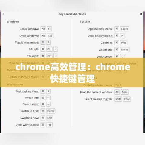 chrome高效管理：chrome 快捷键管理 