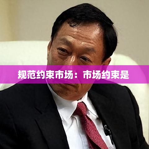 规范约束市场：市场约束是 