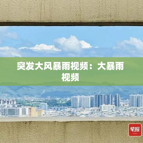 突发大风暴雨视频：大暴雨 视频 