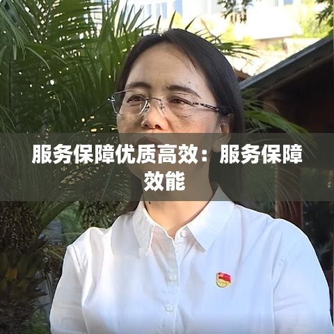 服务保障优质高效：服务保障效能 