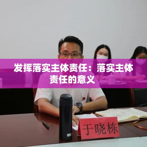 发挥落实主体责任：落实主体责任的意义 