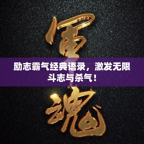 励志霸气经典语录，激发无限斗志与杀气！