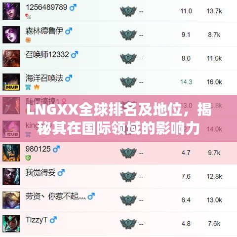 LNGXX全球排名及地位，揭秘其在国际领域的影响力