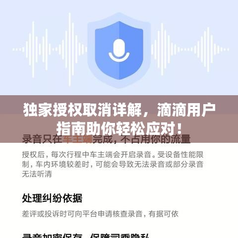 独家授权取消详解，滴滴用户指南助你轻松应对！