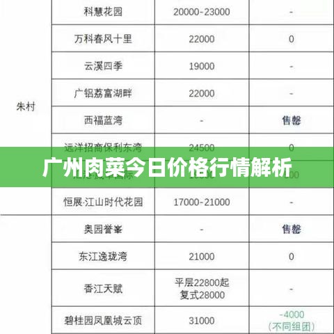 广州肉菜今日价格行情解析