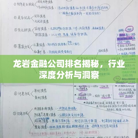 龙岩金融公司排名揭秘，行业深度分析与洞察