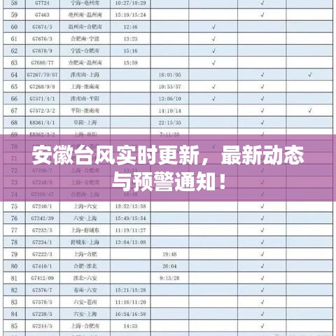 安徽台风实时更新，最新动态与预警通知！
